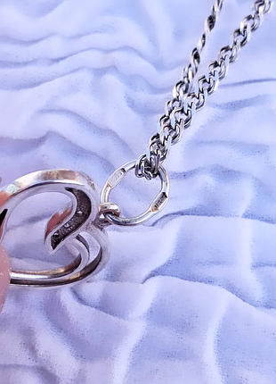 Серебряная подвеска "сердце" 3