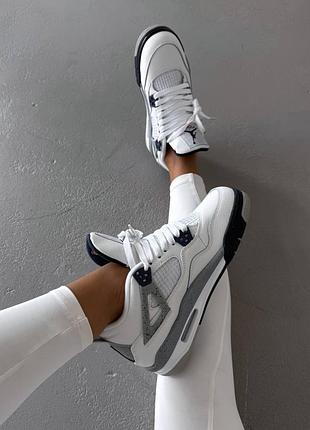 Nk air jordan 4 retro “white grey blue”