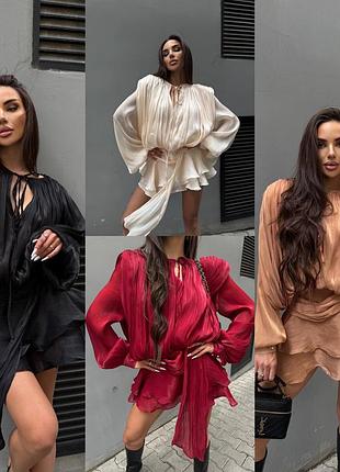 Міні сукня з штучного шовку