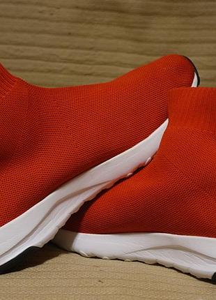 Ярко-красные высокие трикотажные кроссовки man official  великобритания 44 р. ( 29 см.)