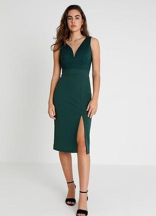 Изумрудное платье-карандаш, платье-футляр, коктельное, вечернее от wal g