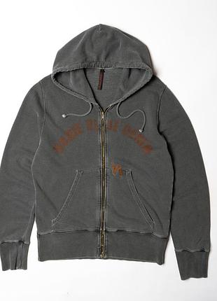 Nudie jeans vintage zip hoodie grey винтажное худи [kmh205630]