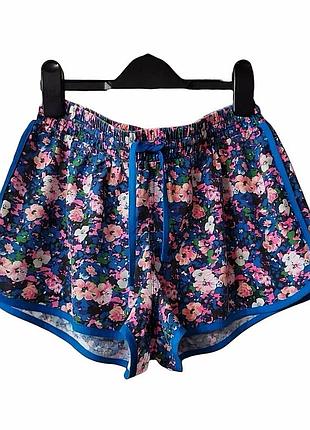 Denim co шорти віскоза висока посадка лампаси спортивні шорти жіночі