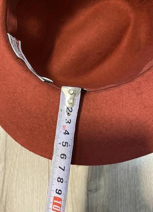 Bermona-шерстяная рыжая шляпа 🎩🧡4 фото