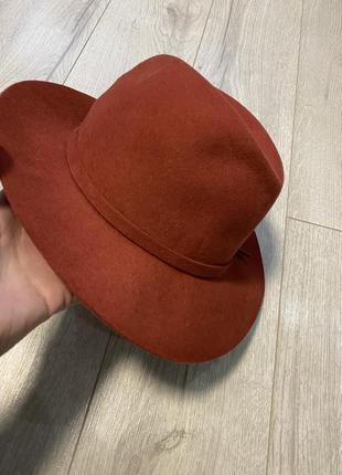 Bermona-шерстяная рыжая шляпа 🎩🧡5 фото