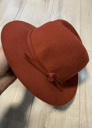 Bermona-шерстяная рыжая шляпа 🎩🧡6 фото