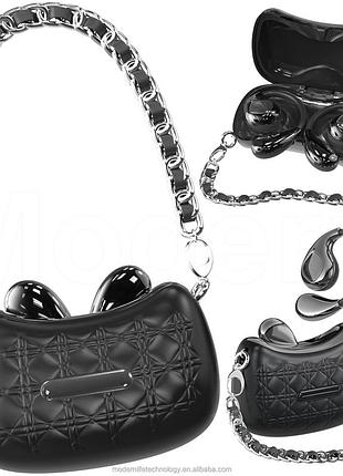 Жіночі бездротові bluetooth tws навушники у футлярі-сумочці з павербанком