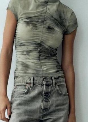 Футболка сеткой zara