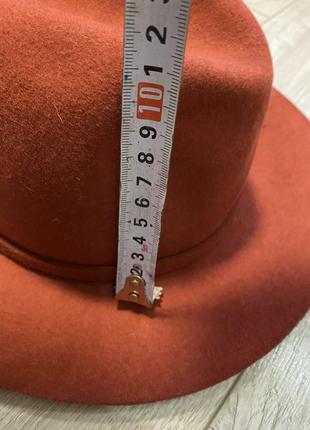 Bermona-шерстяная рыжая шляпа 🎩🧡7 фото