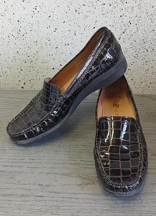 Rohde элегантные лоферы,кожаные лаковые туфли, с эмиграцией крокодила