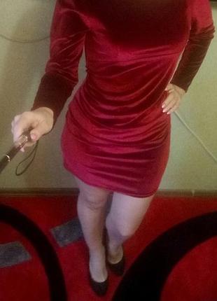 Платье велюр