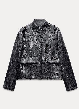 Новинка! мега стильний вкорочений піджак/блейзер прямого крою від іспанського бренду zara.