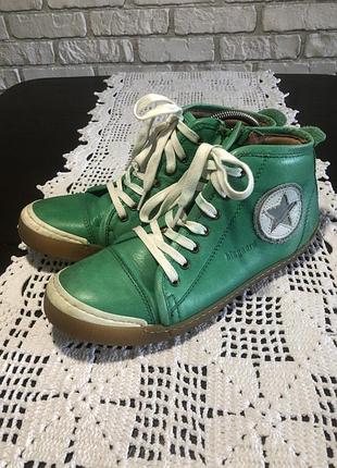 Кеды кожаные на молнии уст. 25 см