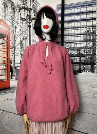 Ексклюзивний люксовий французький светр sonia rykiel з капюшоном і кишенями шерсть ангора