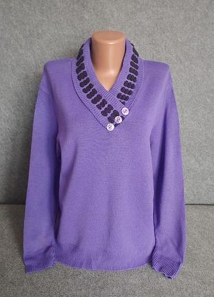 Новый мягкий свитер пуловер джемпер фиолетового цвета 48-50 размера