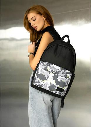 Женский рюкзак zard 0st черный тканевый принт