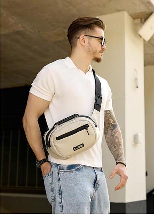 Сумка через плече бананка sambag flex сіра