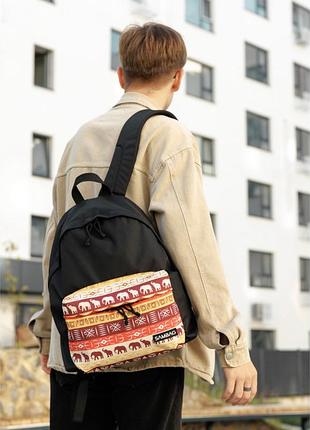 Чоловічий рюкзак sambag active тканевий з принтом "africa"