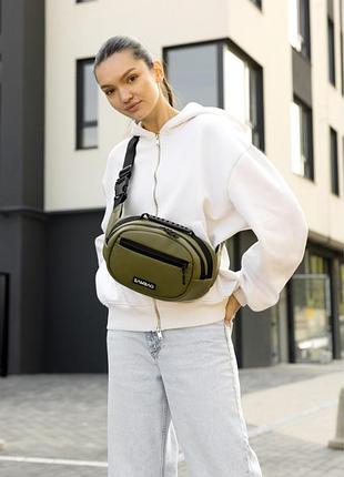 Сумка через плече жіноча бананка sambag flex хакі