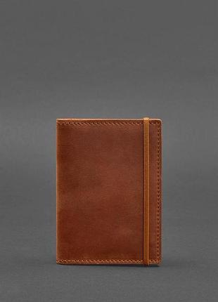 Шкіряна обкладинка для паспорта 2.0 коричнева crazy horse