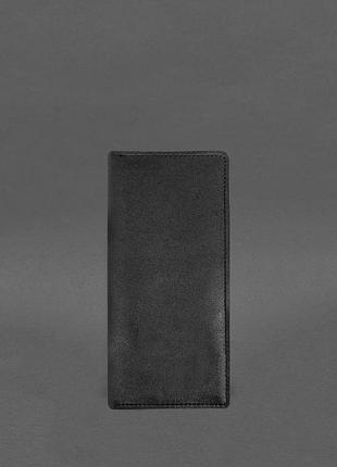 Кожаное портмоне-купюрник 12.0 черное краст