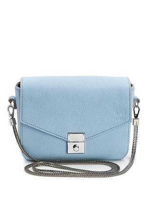 Женская кожаная сумочка yoko голубая флотар