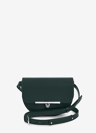 Женская кожаная сумка поясная-кроссбоди bridget зеленый