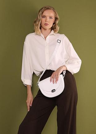 Женская кожаная сумка kira белая