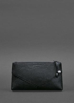 Шкіряна жіноча косметичка 1.0 темно-синя