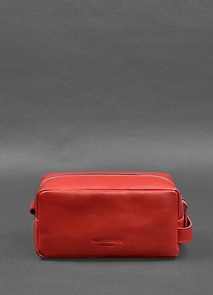 Кожаная косметичка-несессер 6.0 красный