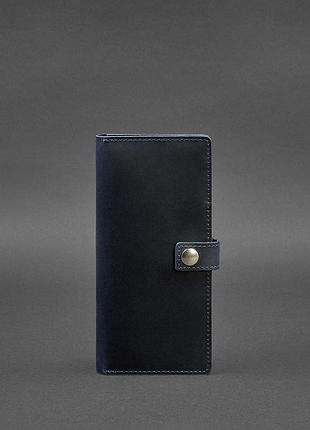 Шкіряний тревел-кейс (органайзер для документів) 6.0 синій crazy horse