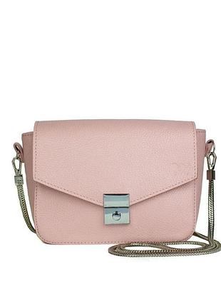 Женская кожаная сумочка yoko розовая флотар