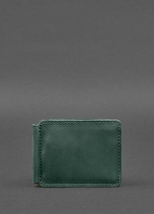 Кожаное портмоне 13.0 зажим зеленый crazy horse