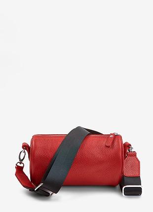 Шкіряна сумка поясна-кроссбоді cylinder червоний флотар