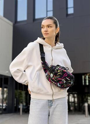 Жіноча сумка через плече бананка sambag flex pro принт "abstract"