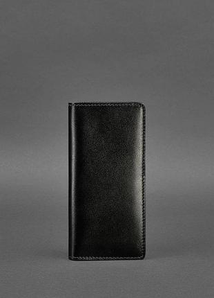 Кожаное портмоне-купюрник 11.0 черное краст