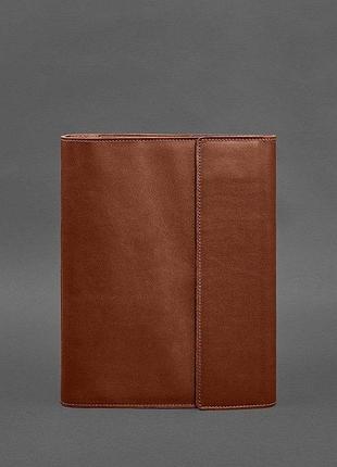 Кожаная папка для документов "семейная" а4 светло-коричневая