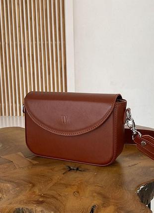 Женская шкіряна сумка molly светло-коричневая