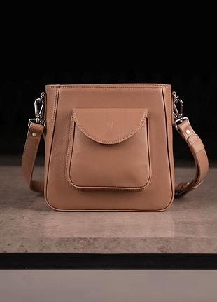 Женская кожаная сумка stella карамель краст