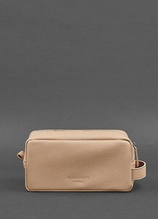 Кожаная косметичка-несесер 6.0 бежевый флотар