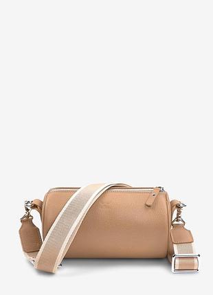 Шкіряна сумка поясна-кроссбоді cylinder карамель флотар