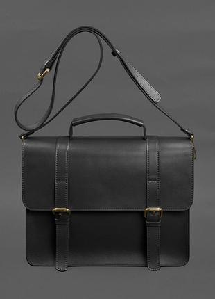 Кожаная сумка-портфель porte черный