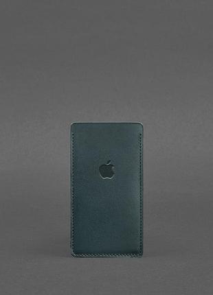 Шкіряний чохол для iphone 12 зелений краст