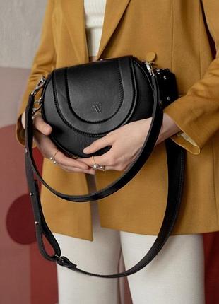 Женская кожаная сумка mandy черная