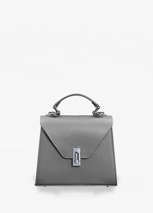 Женская кожаная сумка futsy серая