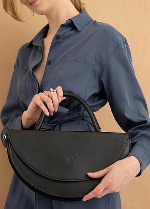 Женская кожаная сумка сhris maxi черная