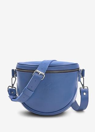Кожаная сумка поясная-кроссбоды vacation ярко-синий