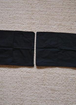 Наволочка черная на замке 100 % коттон 38х31