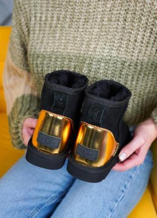 🖤🧡ugg classic mini black gold🧡🖤угги женские3 фото