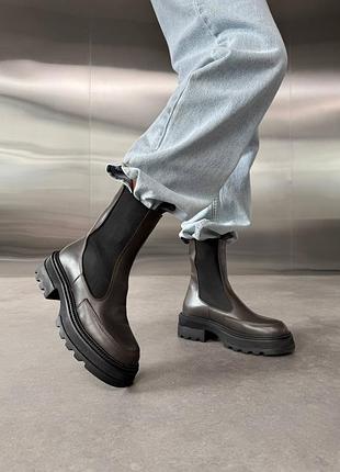 Челсі 13117, р.36,40, натуральна шкіра, шоколад